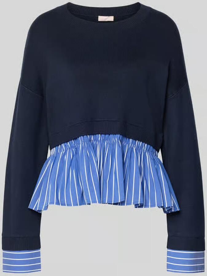 Liu Jo White Gebreide pullover van viscosemix in 2-in-1-look - Foto 2