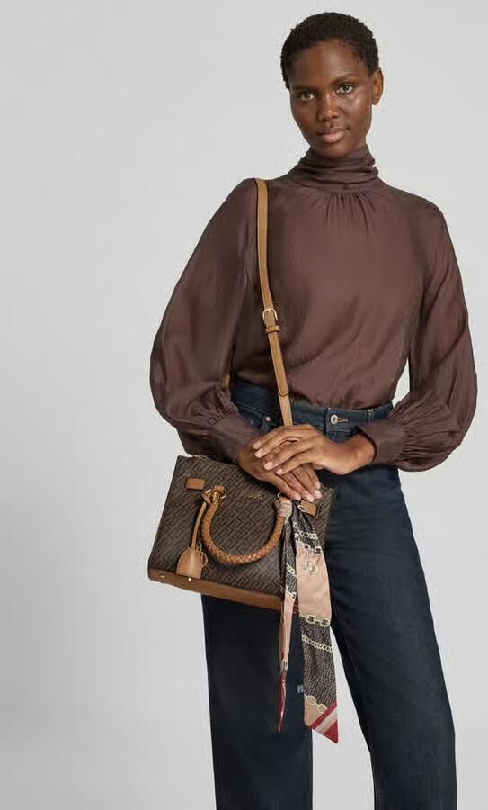 Liu Jo White Handtas met labelapplicatie in all-over look - Foto 2