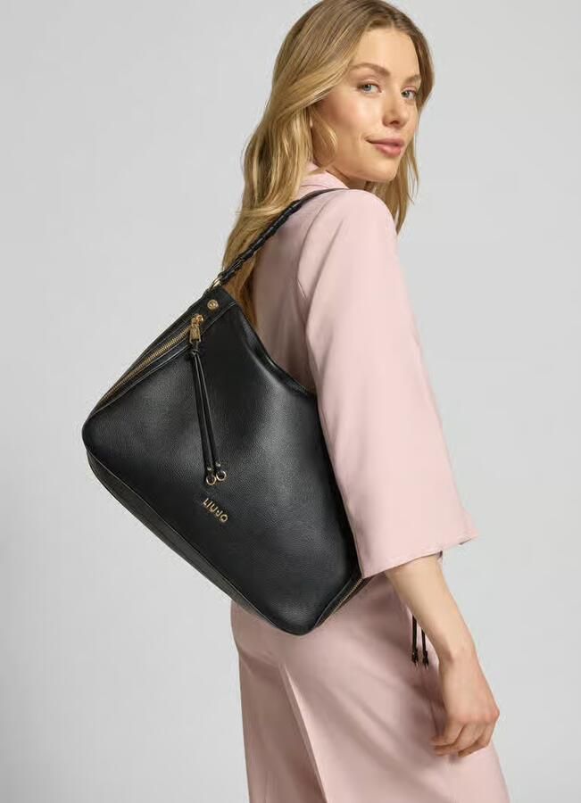 Liu Jo White Hobo tas met labeldetail model 'GIHEN' - Foto 2