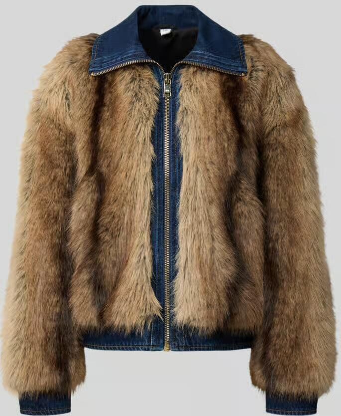 Liu Jo White Jack met imitatiebont model 'GIUBBINO DENIM SOFT'