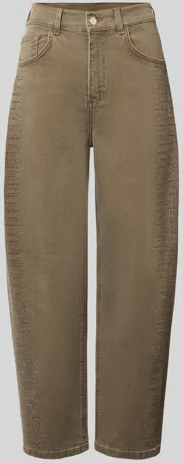 Liu Jo White Jeans van katoenmix met strass-steentjes