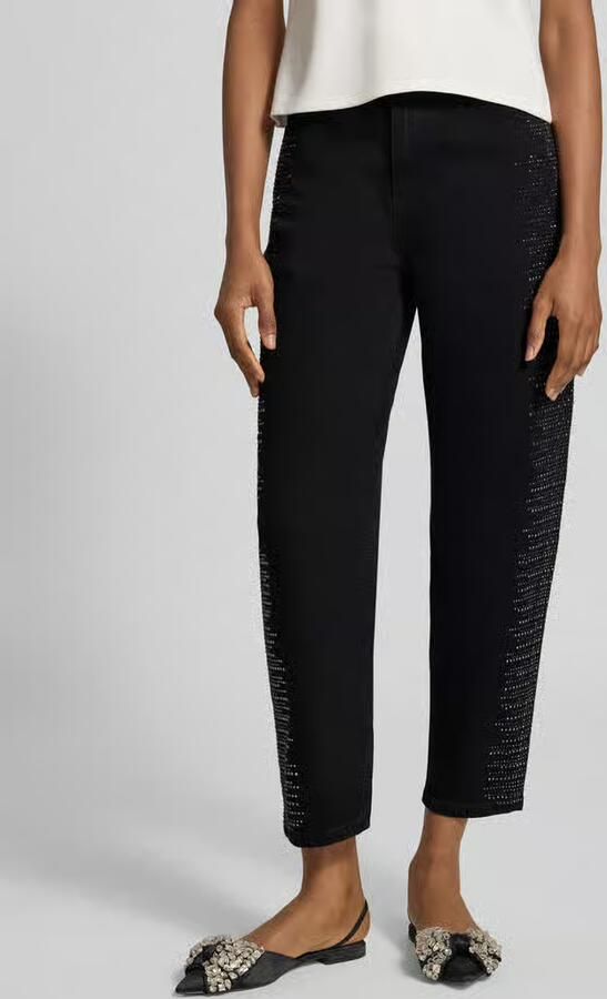 Liu Jo White Jeans van katoenmix met strass-steentjes - Foto 2
