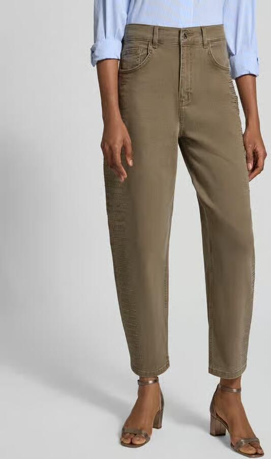 Liu Jo White Jeans van katoenmix met strass-steentjes - Foto 2