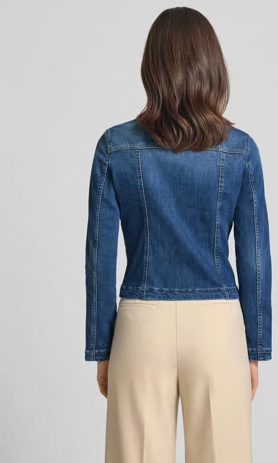 Liu Jo White Jeansjack met ronde hals