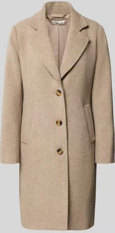 Liu Jo White Lange jas van materiaalmix met wol model 'CAPPOTTO'