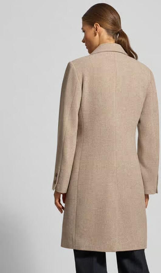 Liu Jo White Lange jas van materiaalmix met wol model 'CAPPOTTO' - Foto 3