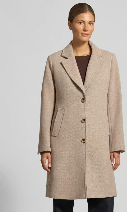 Liu Jo White Lange jas van materiaalmix met wol model 'CAPPOTTO' - Foto 2