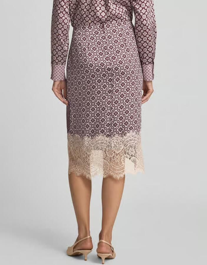 Liu Jo White Midirok met kant model 'LONGUETTE'