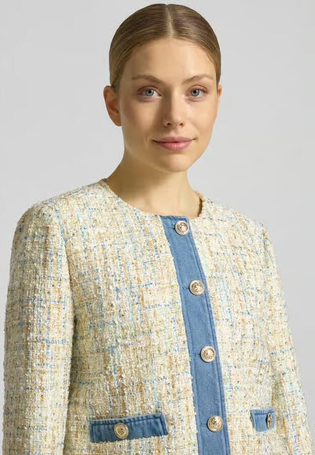Liu Jo White regular fit blazer in bouclélook