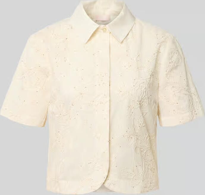 Liu Jo White regular fit blouse met stitchings en pailletten - Foto 6