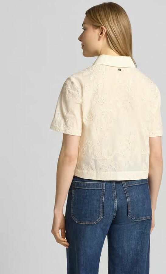 Liu Jo White regular fit blouse met stitchings en pailletten - Foto 5