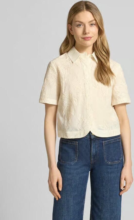Liu Jo White regular fit blouse met stitchings en pailletten - Foto 7