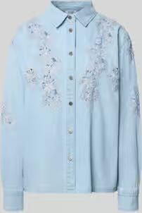 Liu Jo White regular fit jeansblouse met stitchings