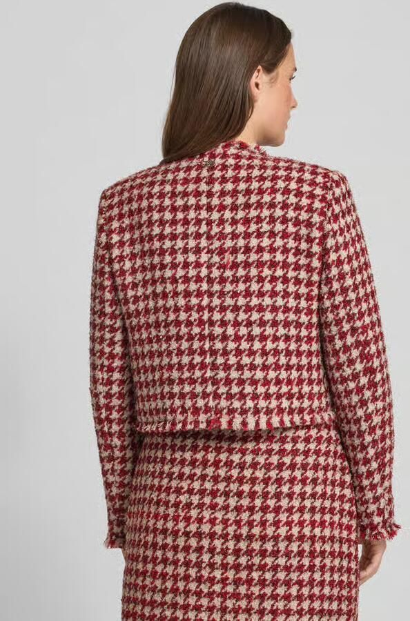 Liu Jo White Regular fit korte blazer met borstzakken