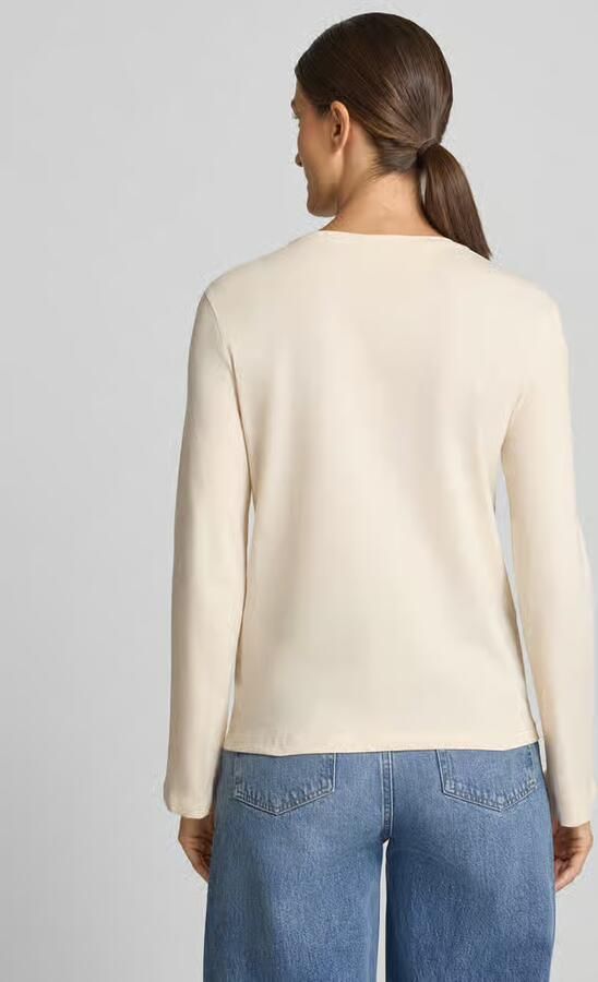 Liu Jo White Regular fit shirt met lange mouwen met labelstitching