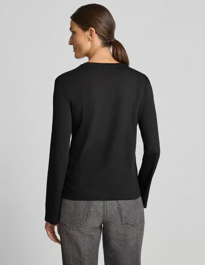 Liu Jo White Regular fit shirt met lange mouwen met labelstitching