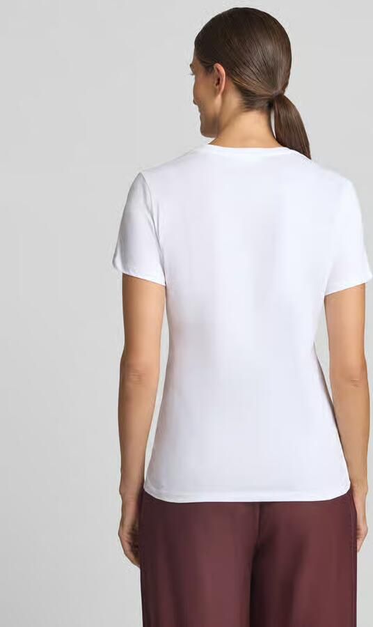 Liu Jo White Regular fit t-shirt van puur katoen