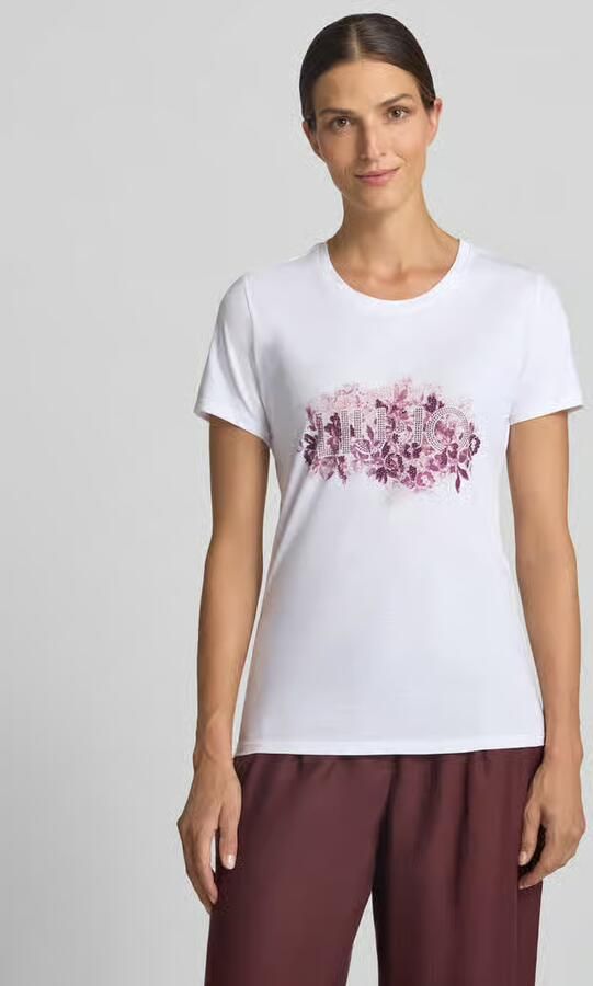 Liu Jo White Regular fit t-shirt van puur katoen - Foto 3