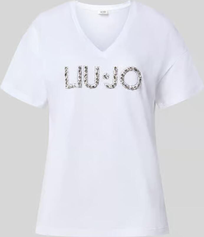 Liu Jo White Regular fit t-shirt van puur katoen