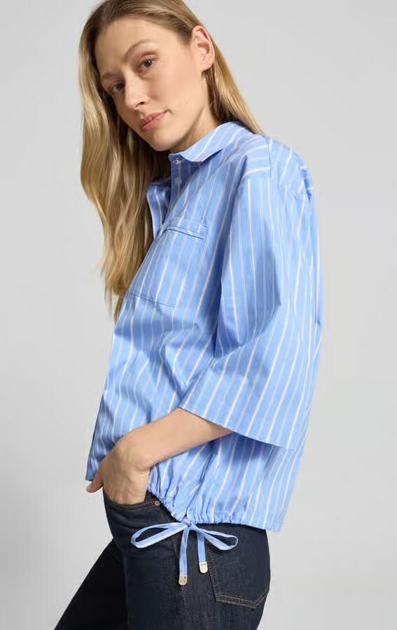 Liu Jo White relaxed fit blouse met 3 4-mouw