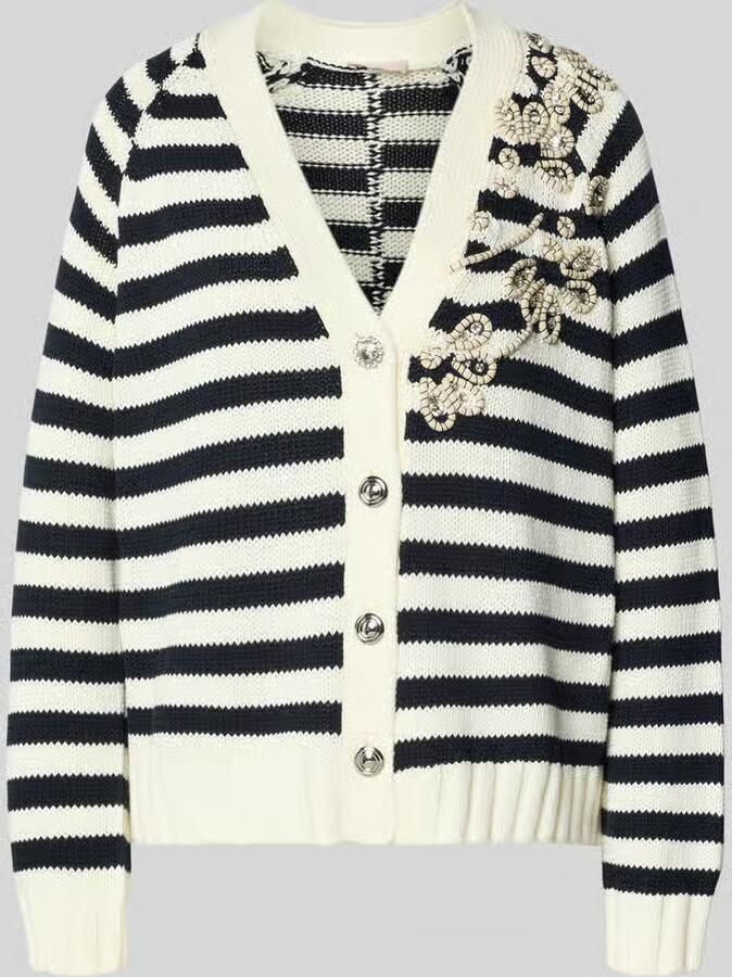 Liu Jo White relaxed fit cardigan met siersteentjes - Foto 2