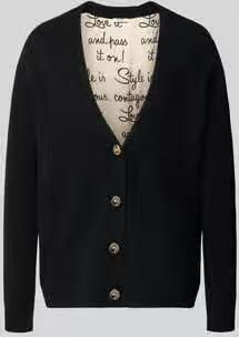 Liu Jo White relaxed fit cardigan van pure wol model 'Maglia Aperta'