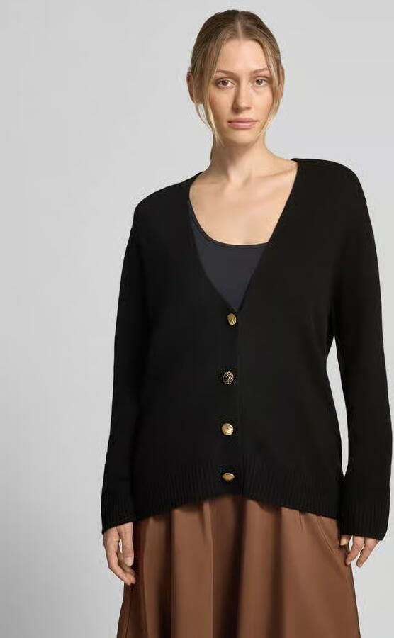 Liu Jo White relaxed fit cardigan van pure wol model 'Maglia Aperta' - Foto 2
