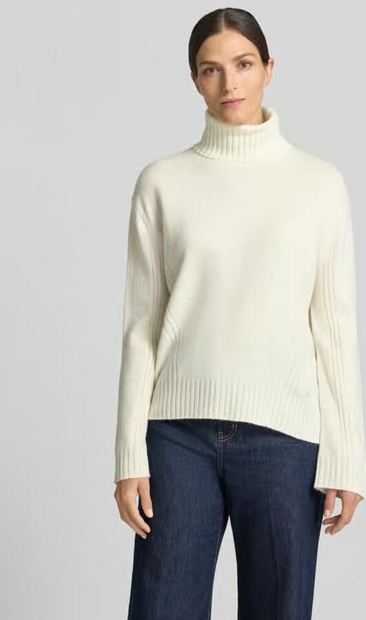 Liu Jo White relaxed fit coltrui van pure wol - Foto 2