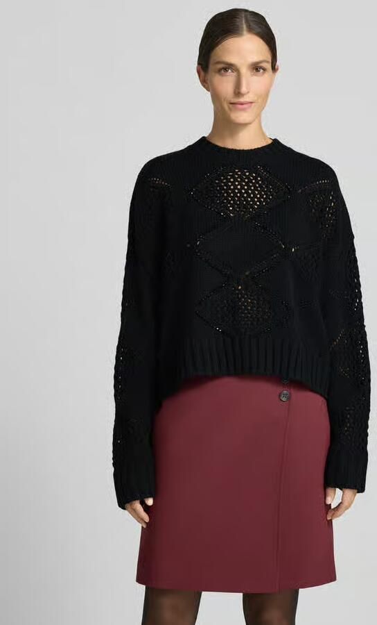 Liu Jo White relaxed fit gebreide pullover met wol - Foto 2
