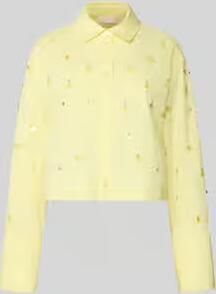 Liu Jo White relaxed fit overhemdblouse met all-over siersteentjes