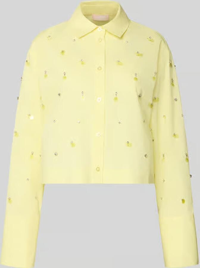 Liu Jo White relaxed fit overhemdblouse met all-over siersteentjes - Foto 2