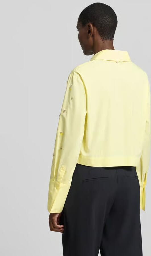 Liu Jo White relaxed fit overhemdblouse met all-over siersteentjes - Foto 2