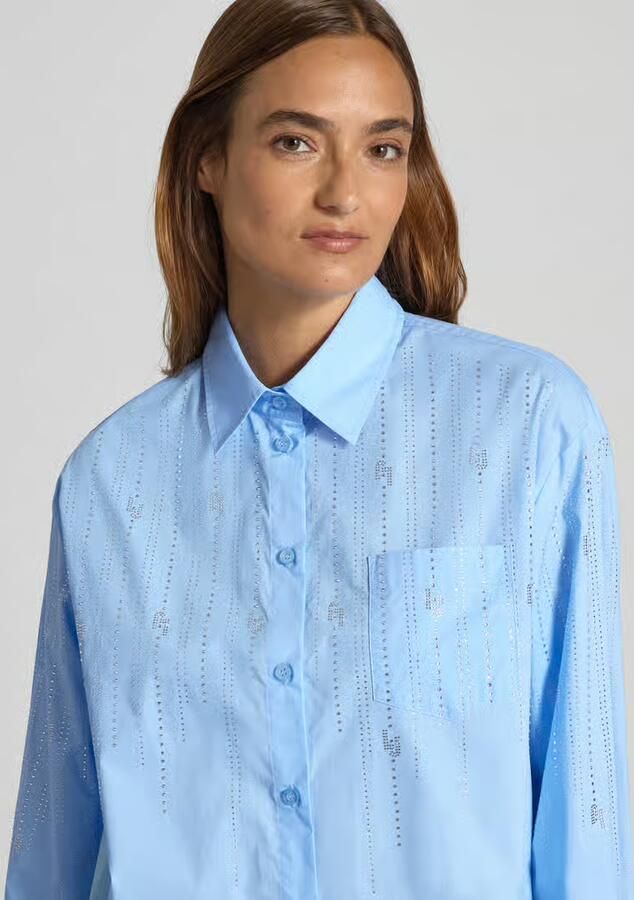 Liu Jo White Relaxed fit overhemdblouse met broderie anglaise - Foto 2