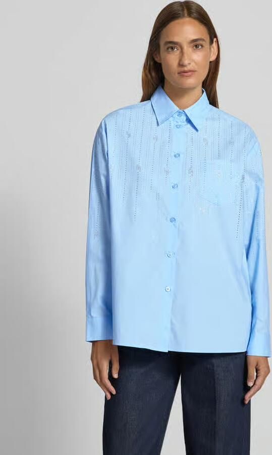 Liu Jo White Relaxed fit overhemdblouse met broderie anglaise - Foto 4