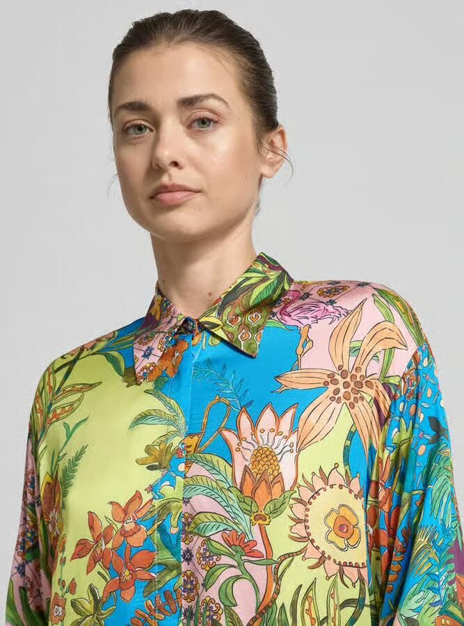 Liu Jo White relaxed fit overhemdblouse van pure viscose