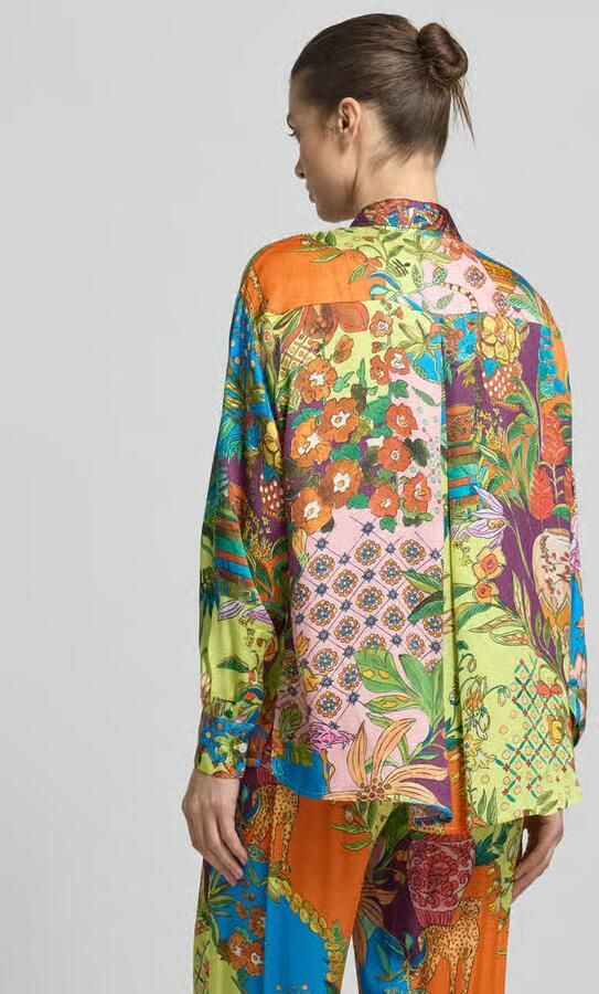 Liu Jo White relaxed fit overhemdblouse van pure viscose