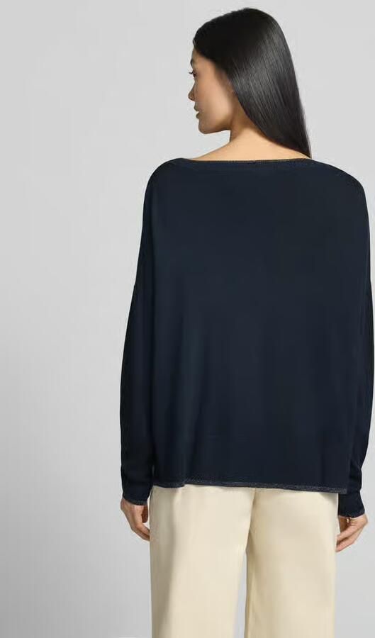 Liu Jo White relaxed fit pullover van viscosemix model 'MAGLIA CHIUSA'