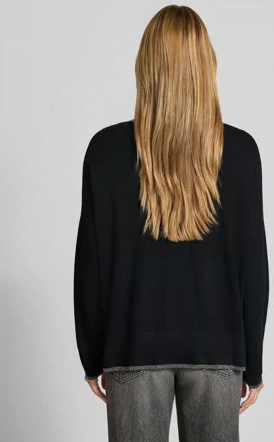 Liu Jo White relaxed fit pullover van viscosemix model 'MAGLIA CHIUSA'