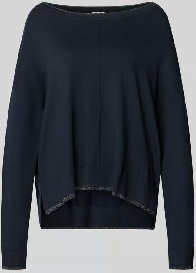 Liu Jo White relaxed fit pullover van viscosemix model 'MAGLIA CHIUSA' - Foto 2