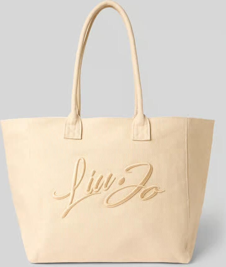 Liu Jo White Shopper met labelstitching model 'PLENTIA' - Foto 2