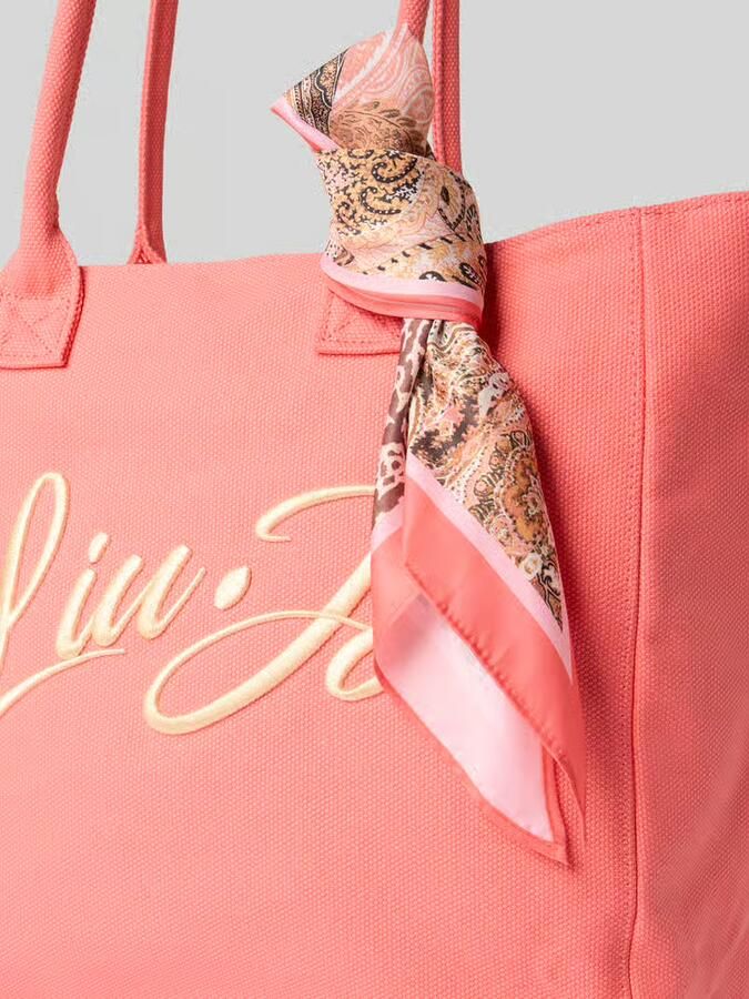 Liu Jo White Shopper met labelstitching model 'PLENTIA'
