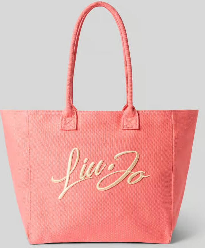 Liu Jo White Shopper met labelstitching model 'PLENTIA' - Foto 2