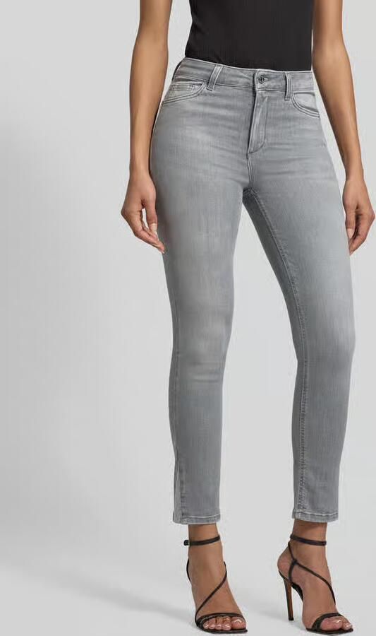 Liu Jo White skinny fit jeans in used-look met steekzakken model 'IDEAL' - Foto 3