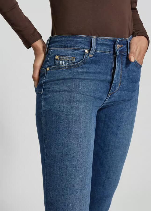 Liu Jo White Skinny fit Jeans met siersteentjes Model 'DIVINE'