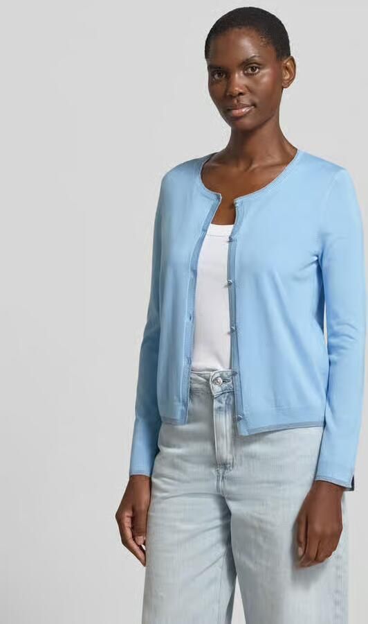 Liu Jo White slim fit cardigan van viscosemix in tricotlook - Foto 4