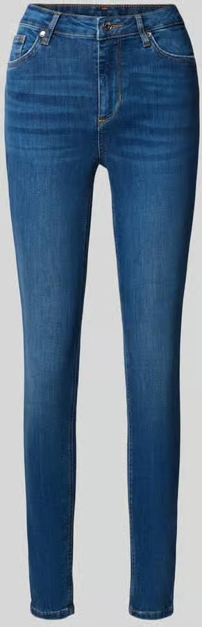 Liu Jo Hoge Taille Skinny Jeans met Gebruikt Effect Blauw Dames - Foto 8