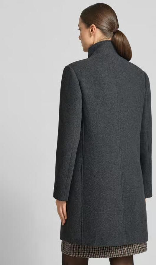 Liu Jo White Slim fit lange jas met opstaande kraag en steekzakken - Foto 3