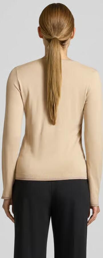 Liu Jo White Slim Fit Longsleeve van viscosemix met V-hals - Foto 3