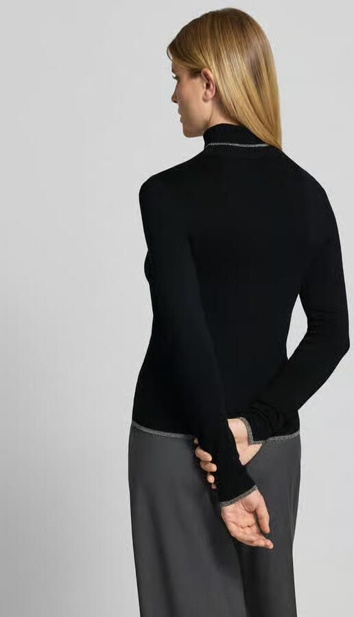 Liu Jo White Slim fit shirt met lange mouwen van viscosemix model 'MAGLIA CHIUSA' - Foto 4