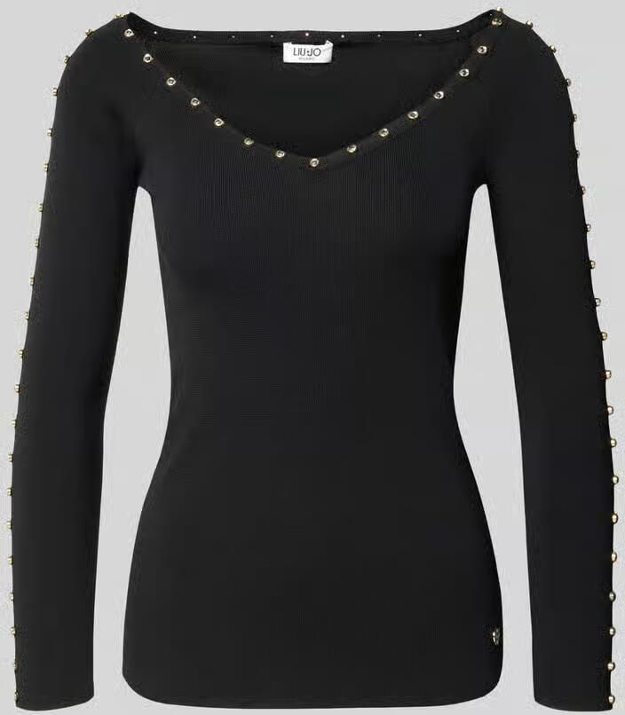 Liu Jo White Slim fit shirt met lange mouwen van viscosemix model 'Maglia Chiusa' - Foto 2